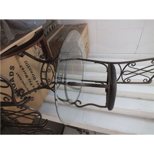 Glass Top Table w/ 4 Chairs