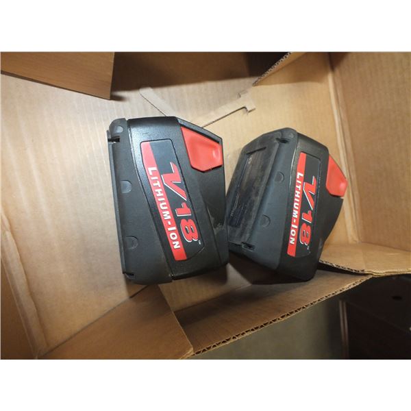 2 Milwaukee V18 Batteries