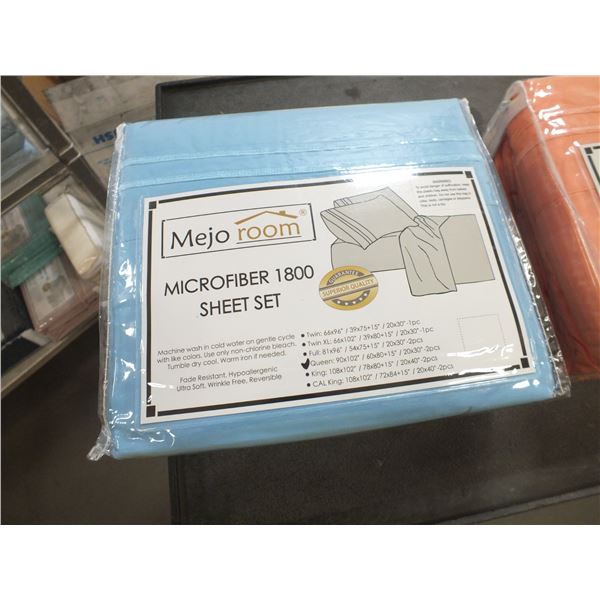 Blue Queens Sized Bed Sheet Set