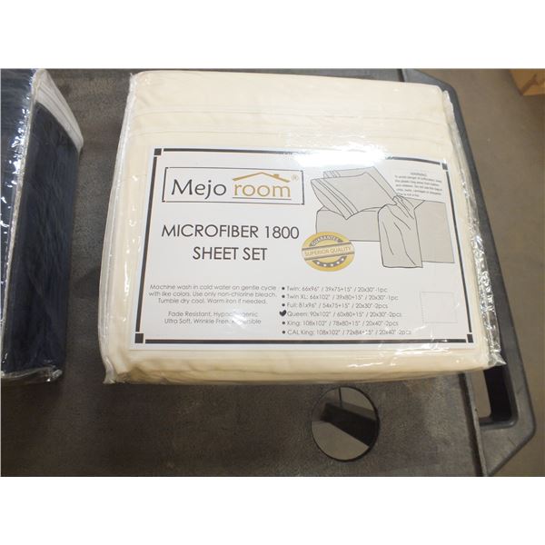 Beige Queens Sized Bed Sheet Set
