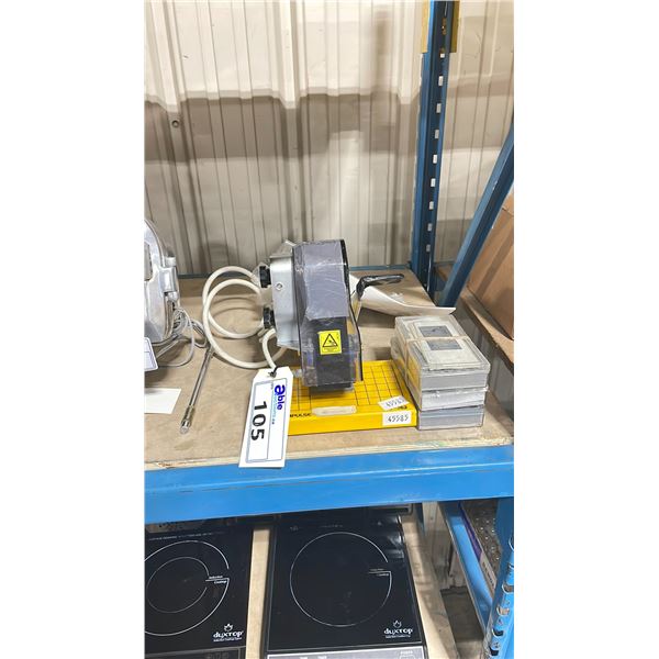 FUJI IMPULSE HP-362-N1 COMMERCIAL ELECTRIC COUNTERTOP HOT STAMP PRINTER WITH ASSORTED DIES