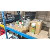 Image 1 : GREASE GUN, BOX OF MEGA LAB ALL PURPOSE EQUIPMENT SPRAY, SHELL OMALA INDUSTRIAL GEAR OIL, BOX OF