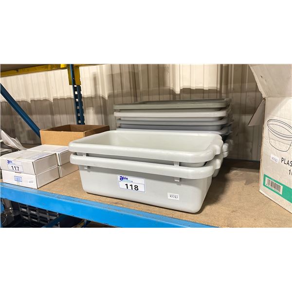 8 PLASTIC COMMERCIAL CUTLERY / DISH TRAYS