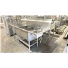 Image 2 : QUEST STAINLESS STEEL 2 BASIN 72"W X 27"D X 37"H COMMERCIAL WASH SINK WITH HAND WASH STATION &