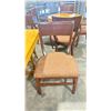 Image 2 : NATURAL WOOD TOP 36" SQUARE DARK WOOD SINGLE PEDESTAL COMMERCIAL CAFE TABLE WITH 4 DARK WOOD PADDED
