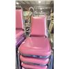 Image 2 : 17 ROSE / CHROME METAL FRAMED STACKING CHAIRS