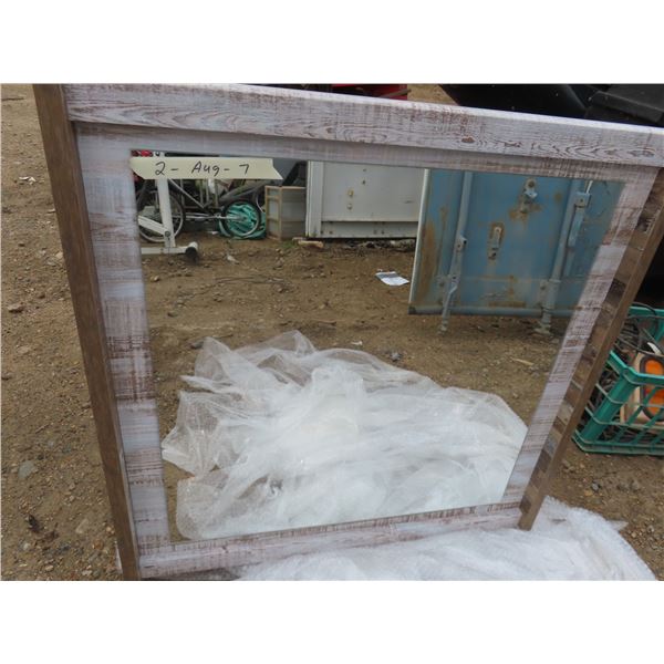 33x33" framed mirror