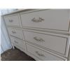 Image 3 : 6 drawer white dresser with mirror