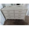 Image 3 : 6 drawer white dresser with mirror