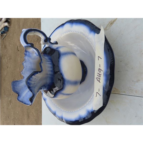 beautiful pitcher and bowl set