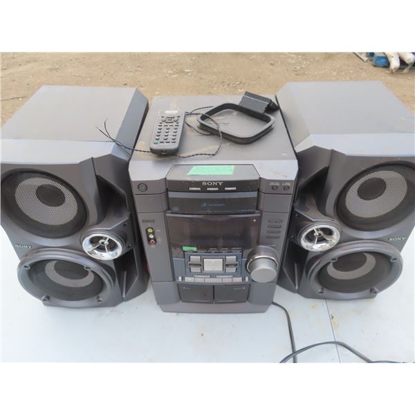 sony home stereo 3 disc AM/FM cassette