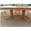 Image 4 : oak table and chair set excellent condition 72x45" 9FT long with leafs