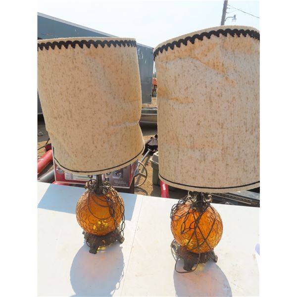 matching vintage lamps
