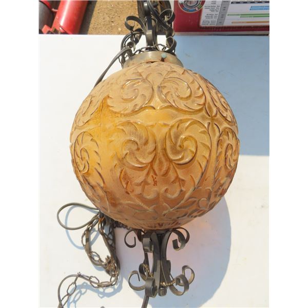 hanging glass antique lamp