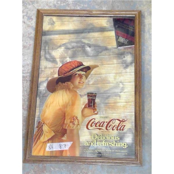 Coca-cola Delicious AND Refreshing Frame 22.5"x15.5"