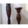 Image 2 : 2 pineapple wooden pillar candle holder