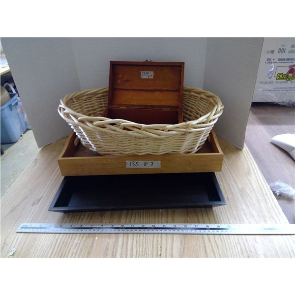 Oval Basket and trays