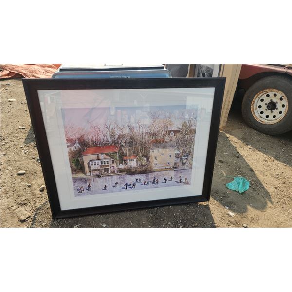 Large framed print, "First Freeze" 159/950 by L. Tait - 42x34"