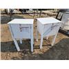 Image 4 : 2 White night stands - 16x12.5"Dx26"H ea, matching