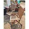 Image 2 : 2 Matching wooden folding chairs - 45"Hx22"W
