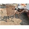 Image 3 : 2 Matching wooden folding chairs - 45"Hx22"W