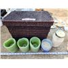Image 1 : Wicker basket, w/ candles and bluetooth speaker