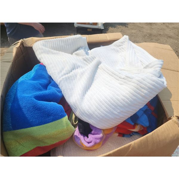 Large box of towels