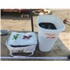 Image 1 : Cooler bag, garbage cans, w/ jars and bottles
