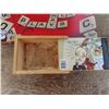 Image 3 : scrabble game and two wooden boxes