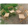 Image 1 : 4 folding oak chairs