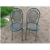 Image 1 : two steel patio chairs