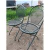 Image 2 : two steel patio chairs
