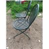 Image 3 : two steel patio chairs