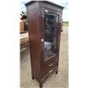Image 3 : Wooden display cabinet, some mold inside - 70"Hx29"x16"D