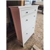 Image 2 : White laundry cabinet - 35"W x 12 x 50"H - no back legs, some damage on back