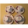 Image 2 : Lot of 4 china bone cups and saucers