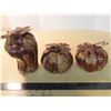 Image 1 : Lot of 3 brown ceramic pumpkins