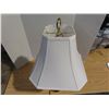 Image 2 : Beautiful brass lamp with white shade-28" tall-working