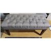 Image 2 : Modern tufted grey bench-new- 37"x18"