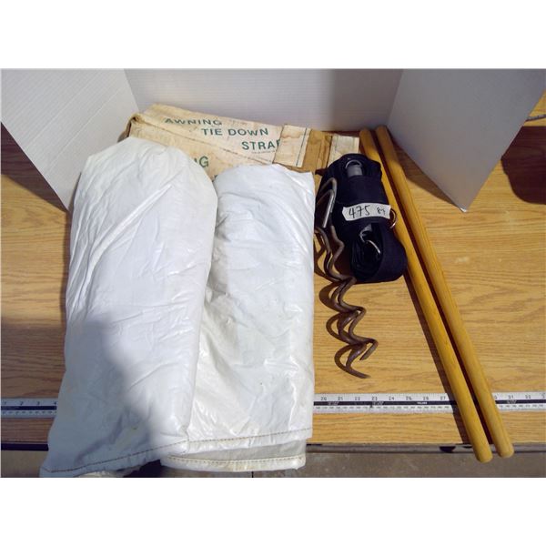 Awning tie down strap