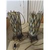 Image 1 : matching stained glass lamps