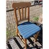 Image 2 : padded oak kitchen chair