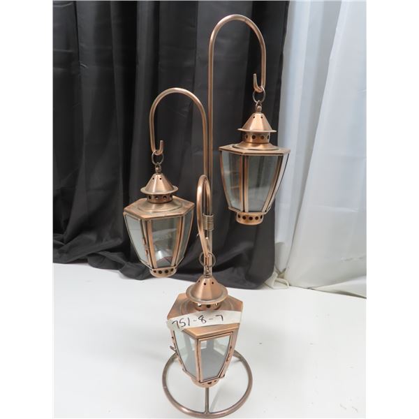 outdoor brass candle holder
