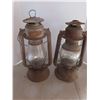 Image 1 : pair of antique coal oil lamps