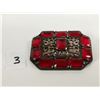 Image 1 : Antique Red Rhinestone large brooch