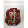 Image 4 : Antique Red Rhinestone large brooch