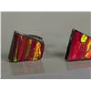 Image 3 : Rare fire opal sterling silver earrings (950 silver)