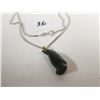 Image 1 : Jade Penguin Pendant on sterling silver necklace