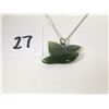 Image 2 : Jade Bird pendant on sterling silver necklace