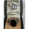 Image 6 : Vintage designer sterling silver ring (black stone)